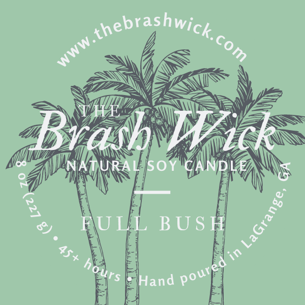 Full Bush | Lush Greens + Exotic Woods Soy Candle