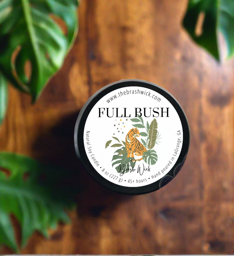 Full Bush | Lush Greens + Exotic Woods Soy Candle